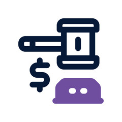 Fototapeta premium auction icon. vector dual tone icon for your website, mobile, presentation, and logo design.
