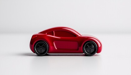 Fototapeta premium Shiny 3D Rendered Car Icon on White Background