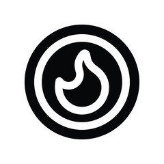 fire icon. vector glyph icon for your website, mobile, presentation, and logo design.