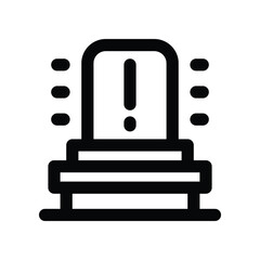 siren icon. vector line icon for your website, mobile, presentation, and logo design.