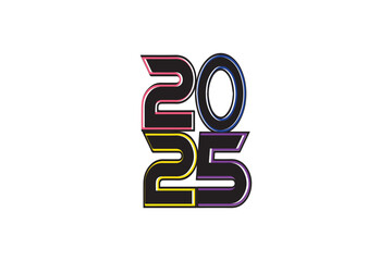 2025 new year stylish text design for template and banner 