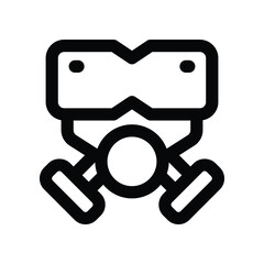 gas mask icon. vector line icon for your website, mobile, presentation, and logo design.