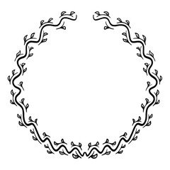 Elegant Circular Floral Border Design