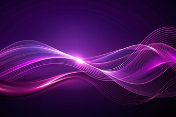 Naklejka premium Modern Abstract Dynamic Wave Effect Line Dark Purple Banner Background Design Vector Illustration for Stylish Visuals