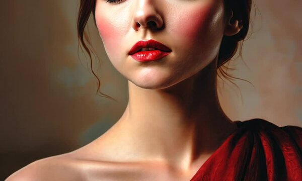Portrait of a Woman in Red