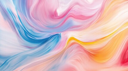 Obraz premium A gentle flow of soft colors creating an abstract background with swirling patterns in pastel hues