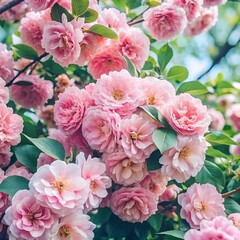 pink and white roses
