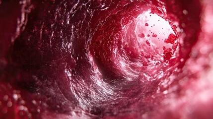 Realistic 3D Render of Clogged Human Artery