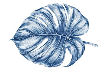 Antique of tropical leaf drawing sketch plant.