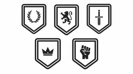 Award Icons Collection Bold, Minimalist Black-and-White Design
