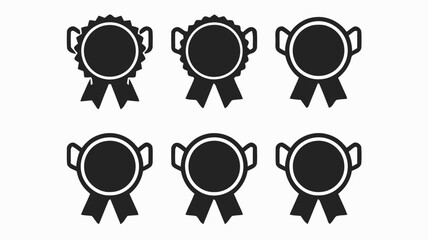 Award Icons Collection Bold, Minimalist Black-and-White Design
