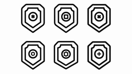 Award Icons Collection Bold, Minimalist Black-and-White Design
