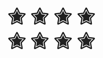 Obraz premium Award Icons Collection Bold, Minimalist Black-and-White Design 