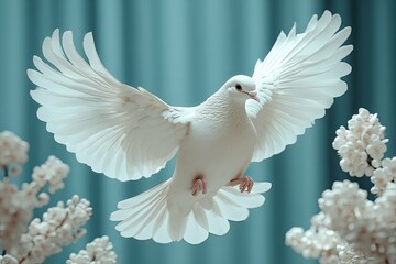 Fototapeta premium white dove in flight