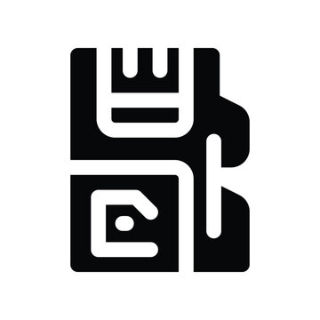 recommend clip art: micro sd icon. vector glyph icon for your website, mobile, presentation, and logo design.
