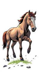 Obraz premium Cervello umano arrossato isolated with white highlights, png