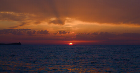 Colorful sunset over the sea