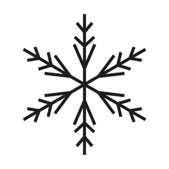 Snowflakes icon vector on white background. Winter symbol. Christmas logo sign.