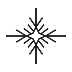 Snowflakes icon vector on white background. Winter symbol. Christmas logo sign.