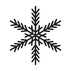 Snowflakes icon vector on white background. Winter symbol. Christmas logo sign.