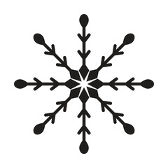 Snowflakes icon vector on white background. Winter symbol. Christmas logo sign.