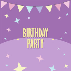 Birthday party greeting card