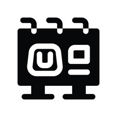 billboard icon. vector glyph icon for your website, mobile, presentation, and logo design.