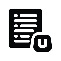 shopping list icon. vector glyph icon for your website, mobile, presentation, and logo design.