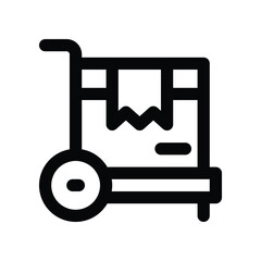 trolley icon. vector line icon for your website, mobile, presentation, and logo design.