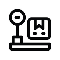 weigh scale icon. vector line icon for your website, mobile, presentation, and logo design.