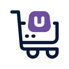shopping cart icon. vector dual tone icon for your website, mobile, presentation, and logo design.