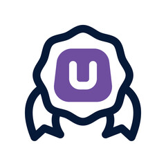 badge icon. vector dual tone icon for your website, mobile, presentation, and logo design.