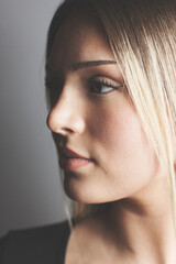 close up portrait of a woman