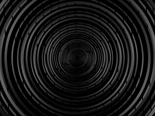 Abstract futuristic dark black background with wave design. Realistic 3d wallpaper with luxurious flowing lines. Perfect background for posters, websites, brochures, banners, applications, etc.