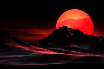 sunset in the desert