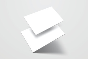 Blank realistic business card, gift card or credit card with shadow. Mockup design for presentation branding, corporate identity, ads, personal, stationery, document, graphic presenting. Vector
