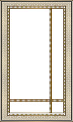 Muslim prayer rug illustration design.Islamic patterns door and window.