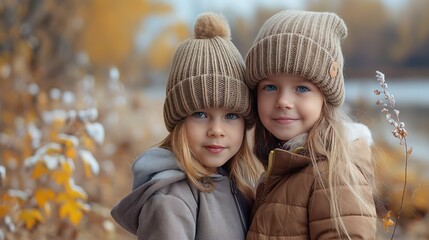 Fototapeta premium photo of brother and sister smiling