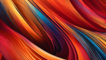 Naklejka premium Background image with a mix of bright colors, gradients from yellow to orange and red, with a dynamic pattern.