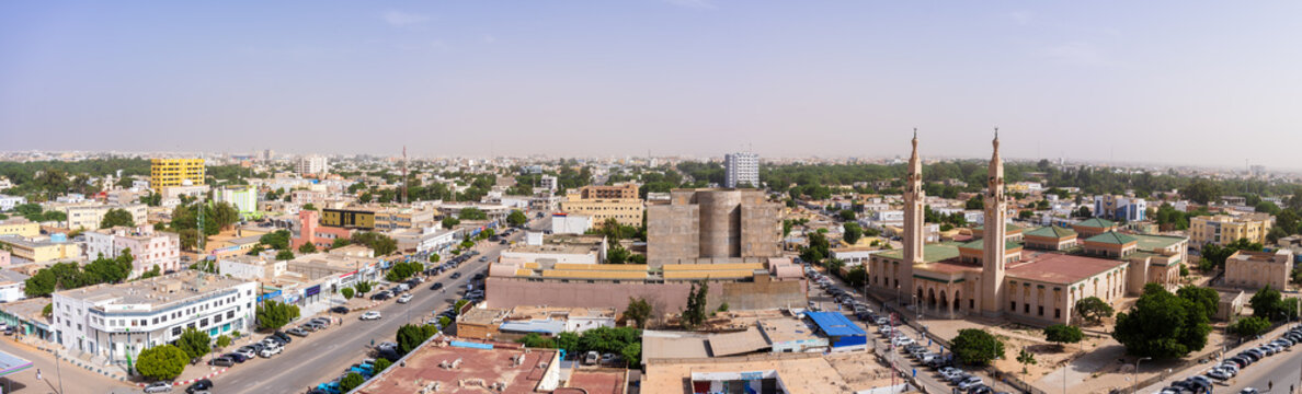 Fototapeta Nouakchott panorama, the capital of Mauritania in the Western Africa