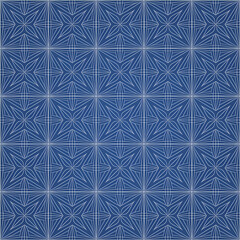 blue pattern.Seamless repeating pattern of thin gray lines on a blue background, forming a geometric grid, isolated for design use.