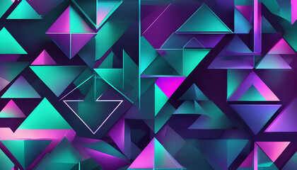 Obraz premium Background image with a mix of bright colors, gradients from green to blue and purple, using geometric patterns.