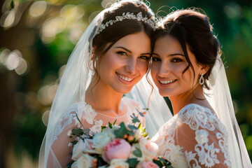 wedding of two women, lesbian wedding
