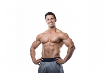 Fototapeta premium Muscal man fitness sports adult.