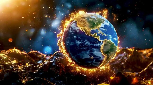 the earth  exploding