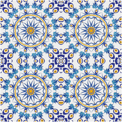 Retro Tile patterns (evil eye pattern) Modern Ceramics - Wallpaper - Digital printing - textile products.( Textured paper effect applied)