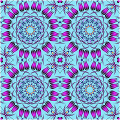Retro Tile patterns (evil eye pattern) Modern Ceramics - Wallpaper - Digital printing - textile products.( Textured paper effect applied)