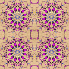 Retro Tile patterns (evil eye pattern) Modern Ceramics - Wallpaper - Digital printing - textile products.( Textured paper effect applied)