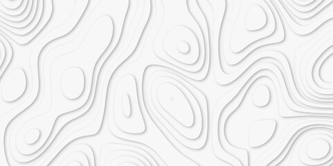 Abstract luxury white modern 3d papercut background. Minimal abstract vector wave carve diamond topography line circle creative topography map circle and wave line smooth multilayer pattern. papercut.