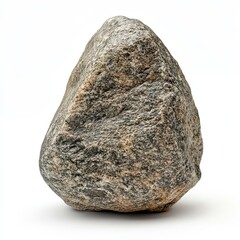 Fototapeta premium Close-up of a Grey Stone on White Background